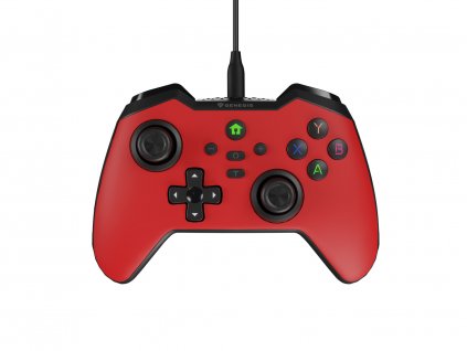 Drátový gamepad Genesis MANGAN 300, pro PC/Switch/Mobil, červený