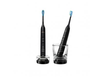 Philips Sonicare 9000 DiamondClean HX9914/54 sada elektrických zubních kartáčků, sonický, 4 režimy, časovač, černý