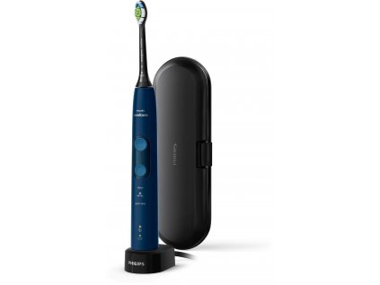 Philips Sonicare 5100 HX6851/53 elektrický zubní kartáček, sonický, 3 režimy, tlakový senzor, námořnická modř