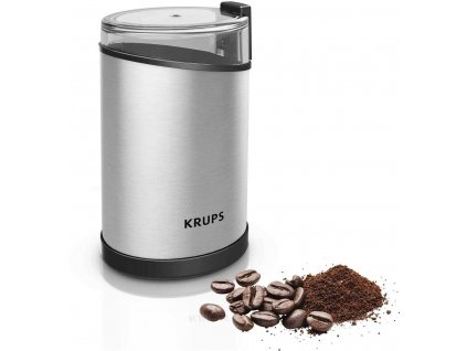 Krups GX204D10 Fast Touch mlýnek na kávu, elektrický, 200 W, nerezové nože, bezpečnostní víko