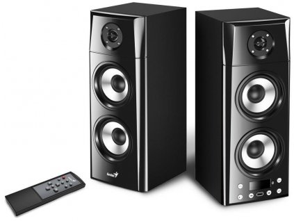 GENIUS reproduktory SP-HF2800 BT/ 2.0/ 60W/ Dřevěné/ Bluetooth/ USB/ dálkové ovládání