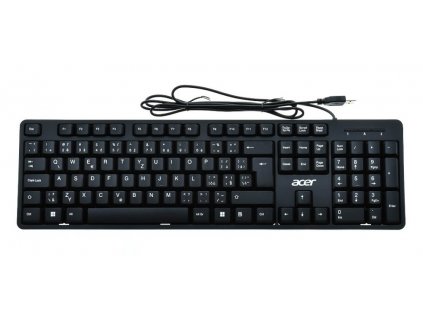 Acer Wired Keyboard/Drátová USB/CZ-SK layout/Černá