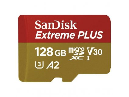 SanDisk Extreme PLUS/micro SDXC/128GB/200MBps/UHS-I U3 / Class 10/+ Adaptér