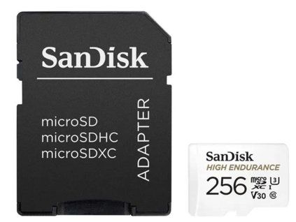 SanDisk High Endurance MicroSD 256 GB (Class 10) + Adaptér