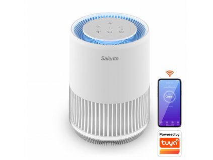 Salente MaxClean, chytrá čistička vzduchu, WiFi Tuya SmartLife, bílá