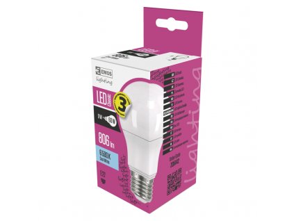 EMOS LED ŽÁROVKA CLASSIC A60 9W(60W) 806lm E27 CW