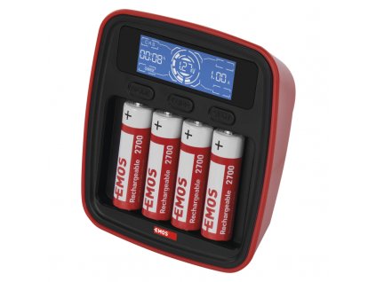 EMOS Inteligentní nabíječka BCN-42D + 4xAA 2700mAh