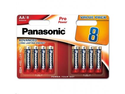 PANASONIC Alkalické baterie Pro Power LR6PPG/8BW AA 1,5V (Blistr 8ks)