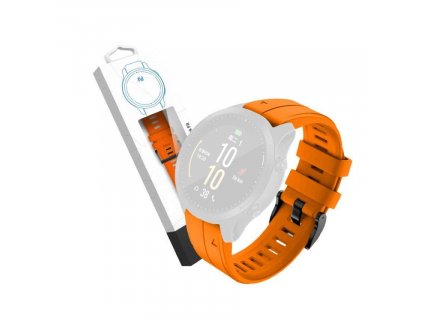 RhinoTech řemínek pro Garmin QuickFit sportovní silikonový 26mm oranžový