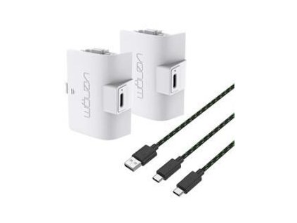 VENOM VS2874 Xbox Series S/X & One White High Capacity Twin Battery Pack + 3 meter cable