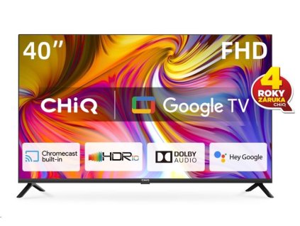 CHiQ L40H7G TV 40", FHD, smart, Google TV, dbx-tv, Dolby Audio, Frameless