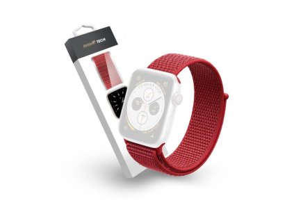 RhinoTech řemínek Magic Tape pro Apple Watch 38/40/41mm červená