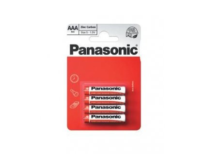 PANASONIC Zinkouhlíkové baterie Red Zinc R03RZ/4BP EU AAA 1,5V (Blistr 4ks)