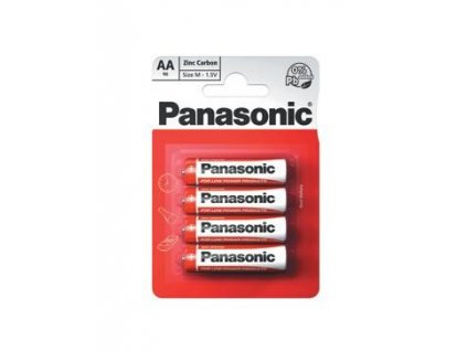 PANASONIC Zinkouhlíkové baterie Red Zinc R6RZ/4BP EU AA 1,5V (Blistr 4ks)