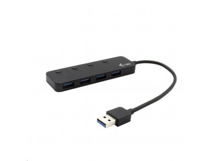 iTec USB 3.0 nabíjací HUB 4portový s jednotlivými prepínačmi