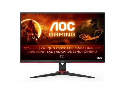 AOC MT VA LCD WLED 27" Q27G2E/BK - VA panel, 2560x1440, 1ms, 155Hz, 2xHDMI, DP