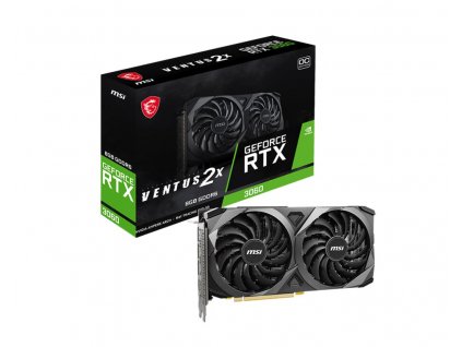 MSI VGA NVIDIA GeForce RTX 3060 VENTUS 2X 8G OC, 8G GDDR6, 3xDP, 1xHDMI