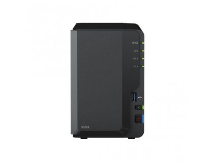 Synology DS223 DiskStation (4C/RealtekRTD1619B/1,7GHz/2GBRAM/2xSATA/2xUSB3.2/1xGbE)