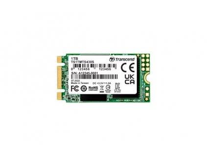 TRANSCEND SSD M.2 430S 1TB, M.2 2242 SSD, SATA3 B+M Key, TLC