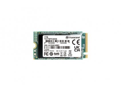 TRANSCEND SSD 400S 512GB, M.2 2242,PCIe Gen3x4, NVMe, 3D TLC, bez DRAM