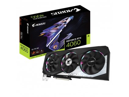 GIGABYTE VGA NVIDIA GeForce RTX 4060 AORUS ELITE 8G, 8G GDDR6, 2xDP, 2xHDMI