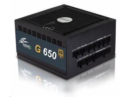 EVOLVEO G650 napájací zdroj 650W, eff 90%, 80+ GOLD, aPFC, modulárny, maloobchodný predaj