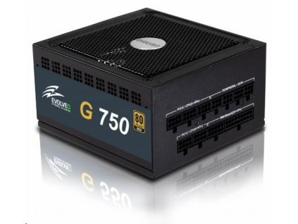 EVOLVEO G750 napájací zdroj 750W, eff 91%, 80+ GOLD, aPFC, modulárny, maloobchodný predaj