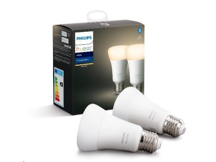 PHILIPS Hue White, 2x žárovka 9W E27 A60 2700K 806lm