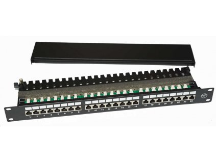 19" Patch panel osazený 19" 1U 24 FTP Cat 6