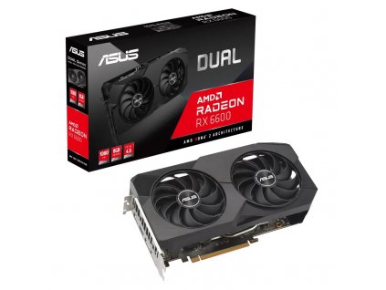 ASUS VGA AMD Radeon RX 6600 DUAL V2 8G, 8G GDDR6, 3xDP, 1xHDMI