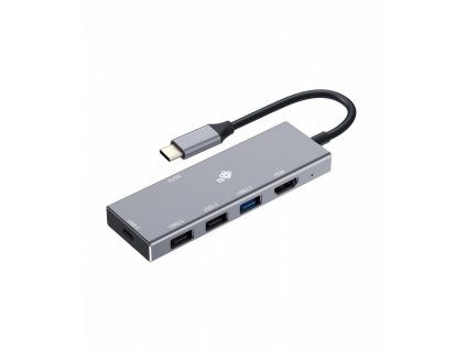 TB USB-C 7v1 adaptér USB 3.0, 2x USB 2.0, HDMI, PD, SD/TF