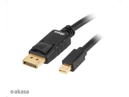 AKASA adaptér 8K Mini DisplayPort na DisplayPort kabel, v1.4, 2m