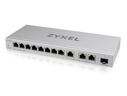 Zyxel XGS1250-12 12-portový gigabitový webový manažovateľný prepínač, 8x Gigabit RJ45, 3x MultiGig 1/2.5/5/10G, 1x SFP+