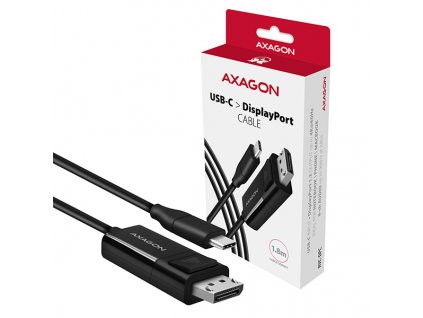 AXAGON RVC-DPC, USB-C -> DisplayPort redukce / kabel 1.8m, 4K/60Hz