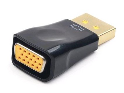 Gembird redukce Displayport na VGA, M/F, černá