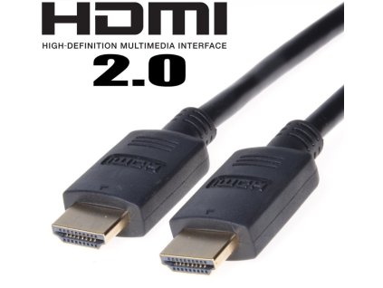 PremiumCord HDMI 2.0 High Speed+Ethernet, zlacené konk., 2m