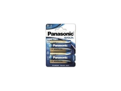 PANASONIC Alkalické baterie EVOLTA Platinum LR20EGE/2BP D 1,5V (Blistr 2ks)