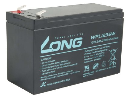 LONG batéria 12V 8,5Ah F2 HighRate LongLife 9 rokov (WPL1235W)