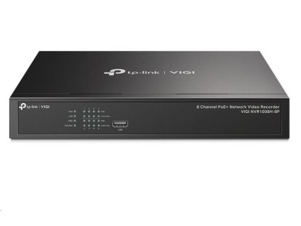 TP-Link VIGI NVR1008H-8P, videorekordér, 8 channels, 8xPoE, 1x100Mb/s LAN, 1xVGA,1xHDMI,2xUSB2.0