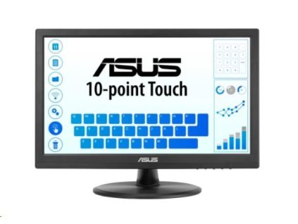 Dotykový displej ASUS LCD 15.6" VT168HR Touch 1366x768 220cd lesklý, HDMI 10-bodový multidotykový, USB, WLED/TN VESA 75