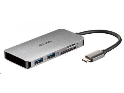 D-Link DUB-M610 Rozbočovač USB-C 6 v 1 s HDMI/čítačkou kariet/prívodom napájania