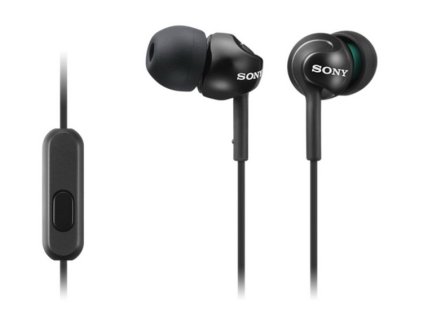 SONY stereo sluchátka MDR-EX110AP, černá