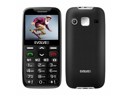 EVOLVEO EasyPhone XD, mobilný telefón pre seniorov s nabíjacím stojanom (čierny)