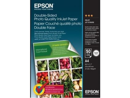 Papier EPSON A4 - obojstranný atramentový papier fotografickej kvality A4 50 listov