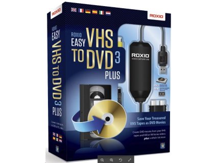 Roxio Easy VHS to DVD 3 Plus BOX - jazyk EN/FR/DE/ES/IT/NL