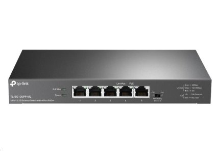 TP-Link switch TL-SG105PP-M2 (5x2,5GbE, 4xPoE++,123W, fanless)