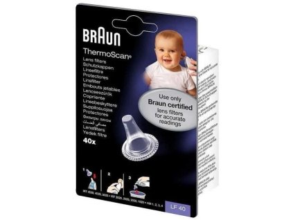 Braun LF40 ThermoScan náhradní krytky pro ušní teploměry, 40 kusů