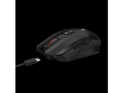 A4tech Bloody Myš R36 Ultra, bezdrátová herní myš, 12000 DPI, USB, Černá