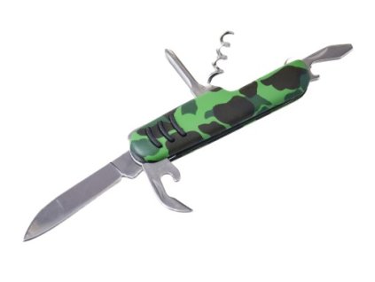 Kempingový vreckový nôž 5v1 Military Camo (Multitool)1