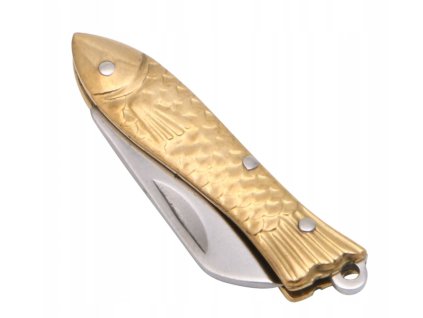 Vreckový nôž mini Rybička – zlatá2